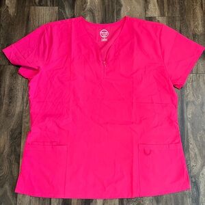 Women's Bright Pink Short Sleeve Top